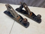 2- No. 5 Stanley Planes, one is a 5C, corrugated bottom