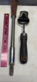 Antique Stanley Box Scraper (see pic of blade stamp) and No. 131A Yankee Screwdriver