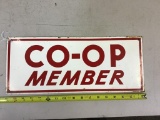 17 x 7 inch CO-OP MEMBER sign