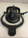 Cast Iron bell with clapper and bracket