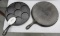 2 pieces, lodge and unmarked egg skillets