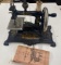 Minature Hand sew Sewing Machine by Mullers #12 rare model with inst book