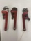 3 Ridgid 4in Pipe Wrenches all are different styles