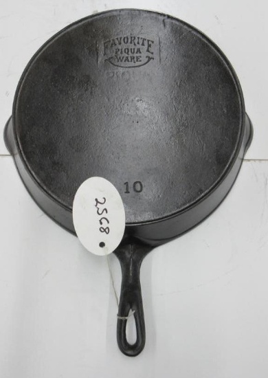 Rare Favorite Piquaware #10 Cast Iron Skillet