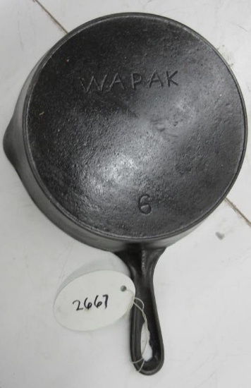 Wapak #6 Cast Iron Skillet