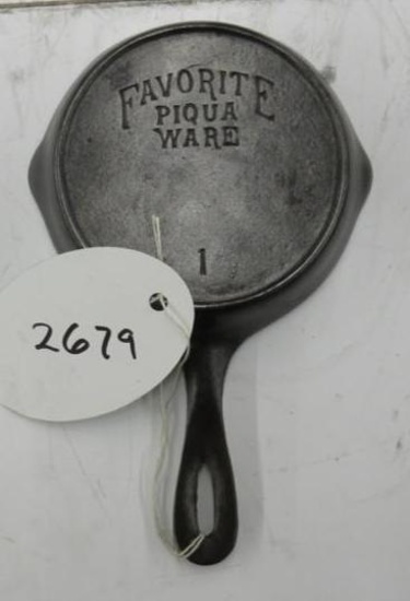 Favorite Piquaware #1 Cast Iron Skillet Very Rare