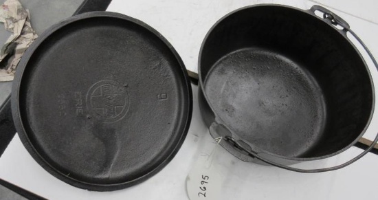 Griswold Erie #9-834C Dutch Oven with Lid, Slant Logo