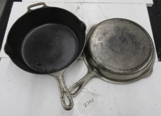 Chrome Wagner #90 1021/1022 Double Skillet