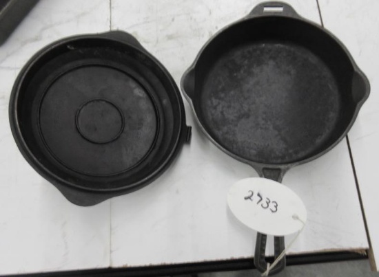 Griswold #5 Hammered Skillet with lid