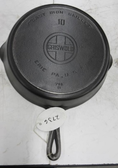 Griswold #10- 716B Large Block Logo w/ heat ring