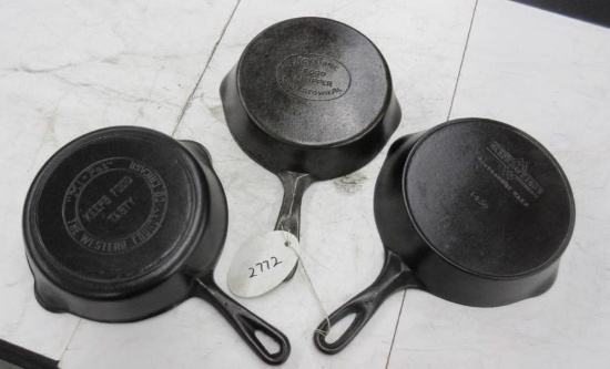 3- #5 Skillets, Wards 1490, Keystone, and Mi-Pet