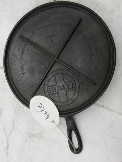 Griswold #8-738B Round Griddle Slant Logo