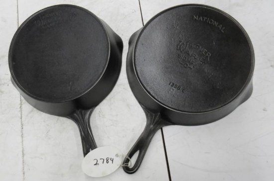 2 Wagner Skillets, #1358E and 7A