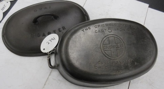 Griswold #5-645 Oval Roaster with Trivet and lid