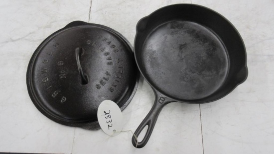 Griswold #8 Large Block Logo Skillet w/ lid