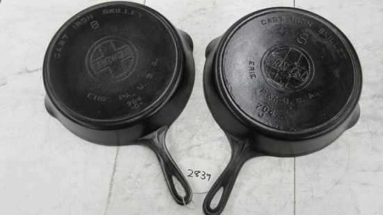 2- Griswold #8 Large Block Skillers