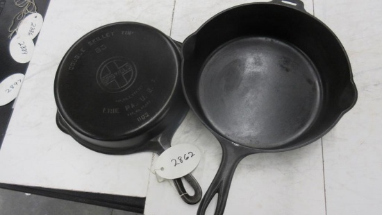 Griswold #80 Double Skillet, small block logo