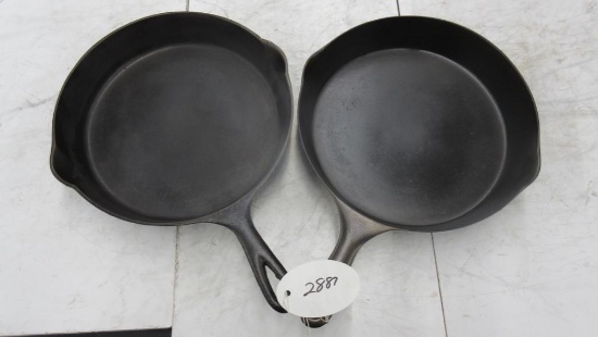 2- Oneta #9 Cast Iron Skillets
