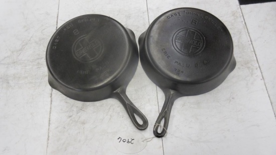 4- Griswold #8- 704 Skillets, large block logos