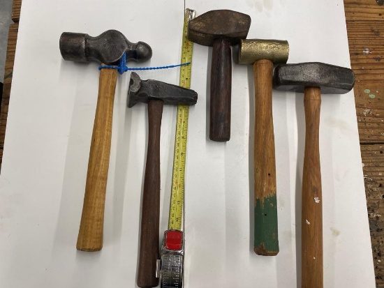 Lot of 5 Blacksmith Hammers