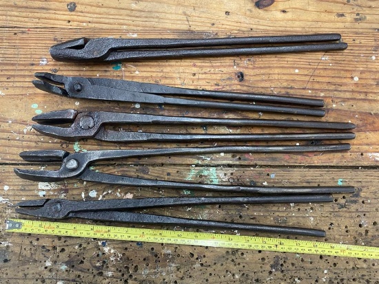 5 Pair Blacksmith Tongs