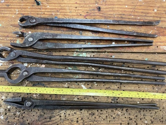 5 Pair Blacksmith Tongs