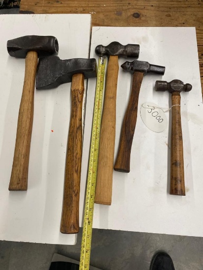 Lot of 5 Blacksmith Hammers