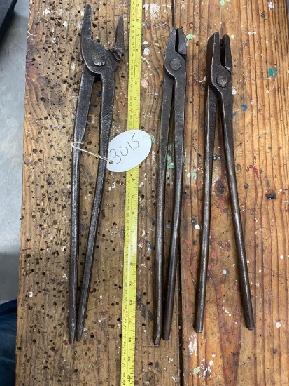 3 Pair Blacksmith Tongs