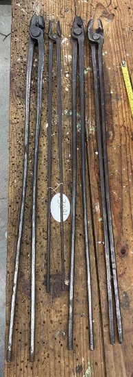 5 Pair Long Handled Blacksmith Tongs