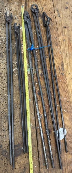5 Long Handled Tongs