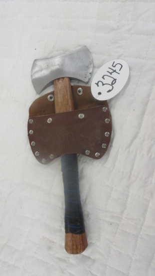 Small Double bit Ax scout size with NRA marked sheath