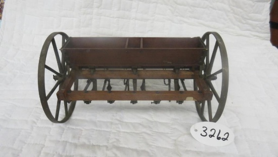 Salesman sample Grain Drill very rare lots of brass parts good detail