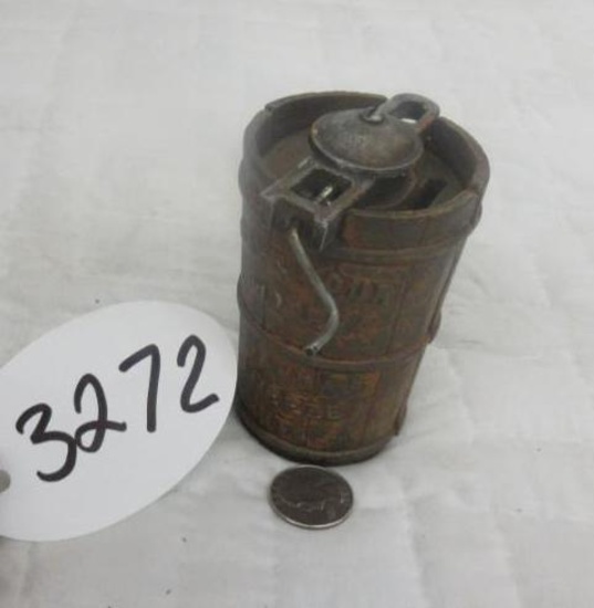 Minature Ice Cream Freezer Cast Iron bank