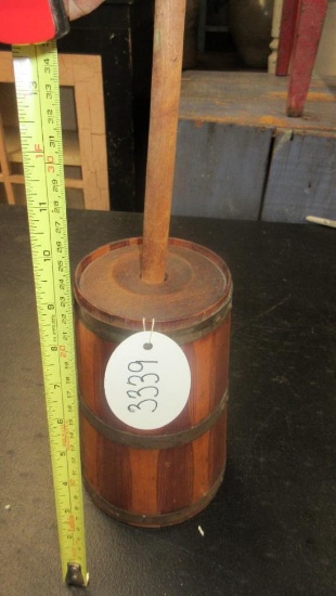 Model Minature Wooden Butterchurn Marked JHC