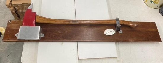 Kelly Standard Firemans Ax mountef on display board
