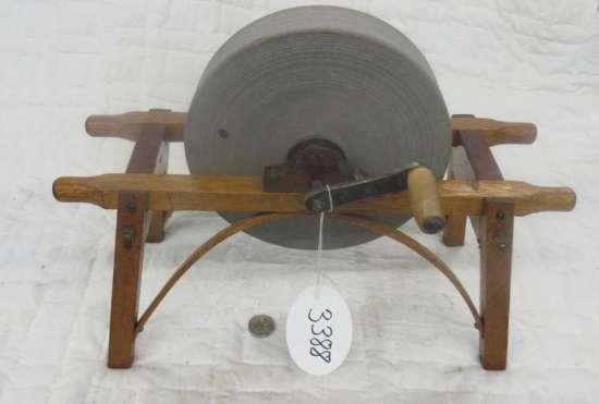 Model or Sample Hand Crank Grinding Wheel Scythe Sharpener