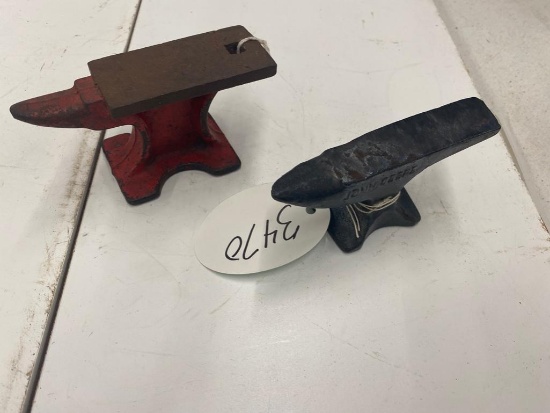 2 Minature John Deere Anvils