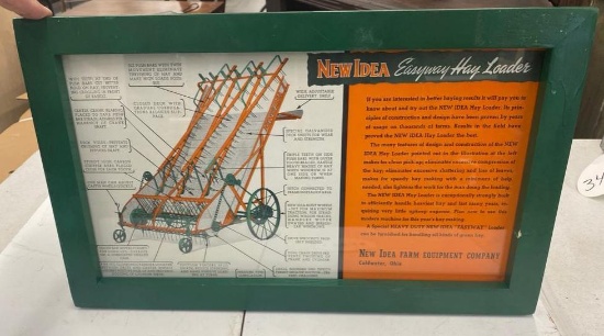 New Idea Model Hay Loader Advertisement in Frame 10 1/2in x 17 1/2in