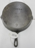 Erie Wapak #9 Skillet 7100, very rare, double marked