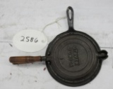 Very Rare Stover Junior #8 Miniature Waffle Maker w/ wood handle