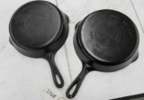 2 Griswold #6 Cast Iron Skillets Large Block Logo #699C and 699D