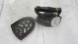 Griswold Erie sad iron and trivet, both marked, rare