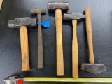Lot of 5 Blacksmith Hammers