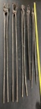 5 Pair Long Handled Blacksmith Tongs