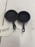2 Minature C Iron pieves waynesboro deep fat kettle and Luthers Skillet