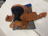 Minature Model saddle and saddle pad neat little set