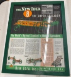 New Idea Model 8 Manure Spreader Advertisement in Frame 20in x 26in