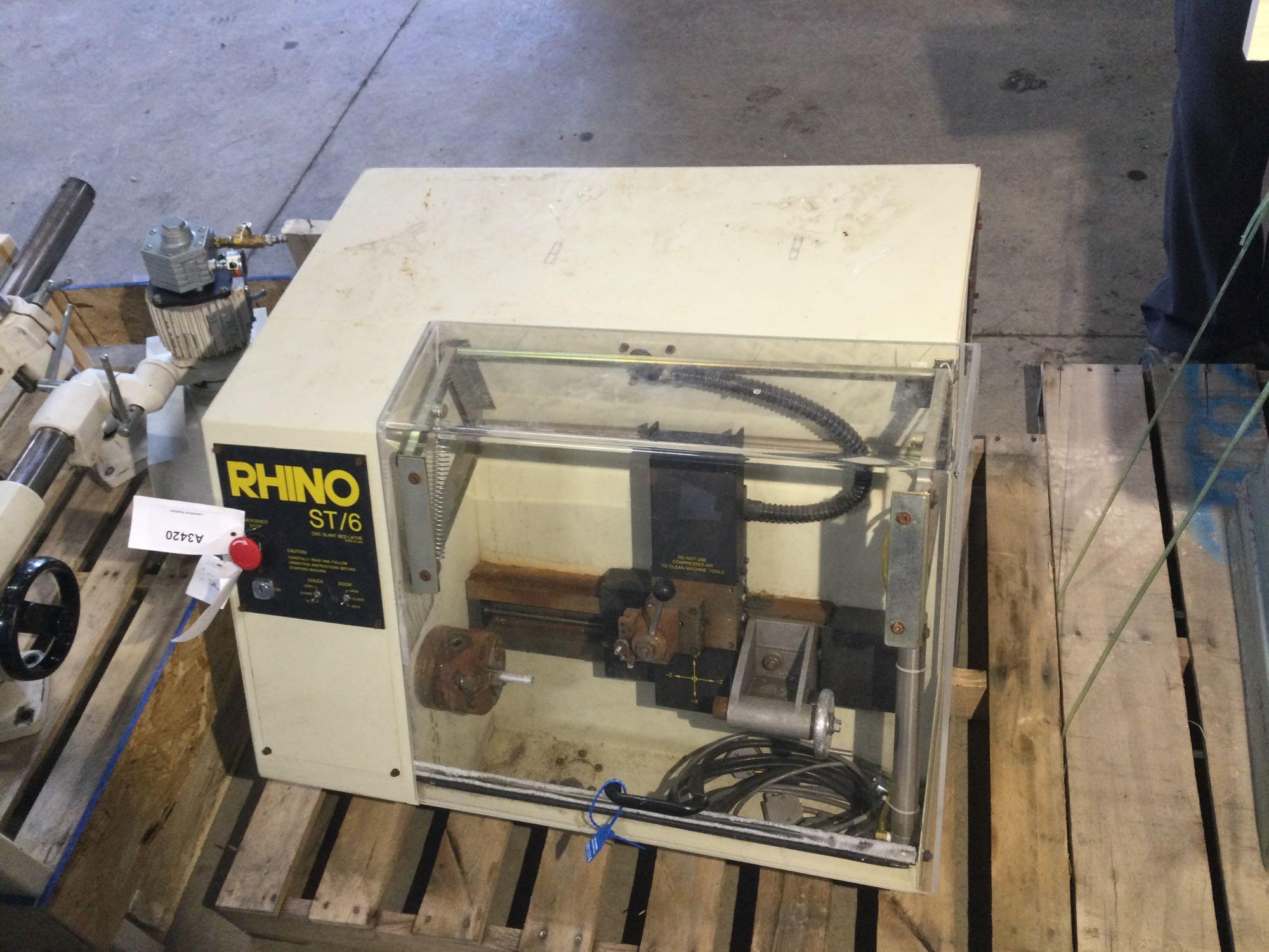 旧 12316)- Rhino CNC Slant Lathe, model ST-6, 110V | Proxibid