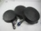 Lot of 3 cast iron skillets, National #8, Wardsway #1432, and Erie #9 with Pitting