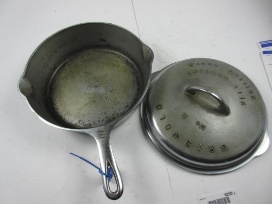 Griswold Large Block #8 Chicken Pan with Lid